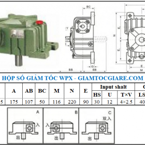 Hộp giảm tốc WPX size 50
