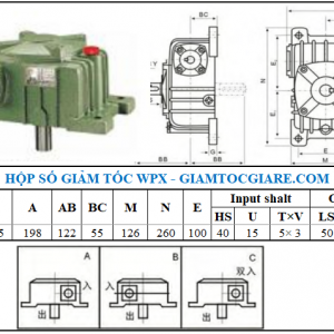 Hộp giảm tốc WPX size 60